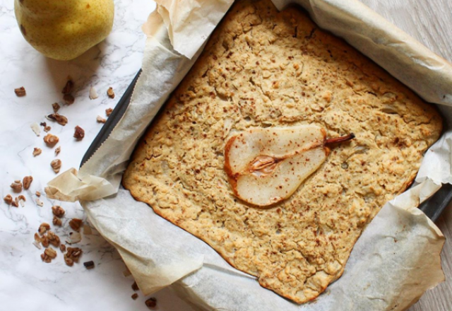 Porridge au four à la pomme ou poire ou banane - à préparer la veille