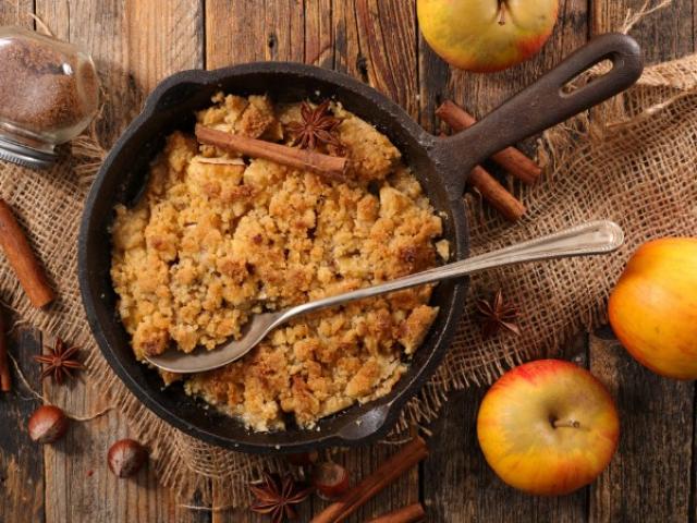 Crumble aux pommes & amandes