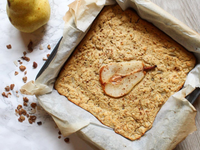 Porridge au four à la pomme ou poire ou banane - à préparer la veille